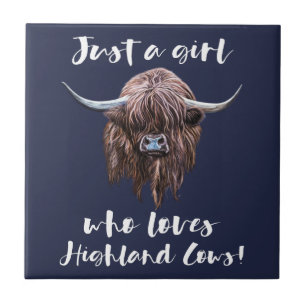 Carreau Juste une fille qui aime les vaches des montagnes