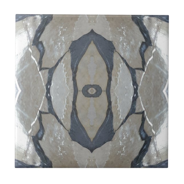 Carreau Kaleidoscope Design Motif clair et gris foncé (Devant)