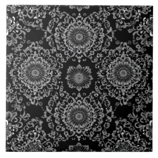 Carreau Kaleidoscope floral classique aux tons foncés