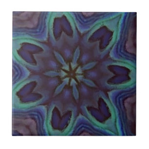 Carreau Kaléidoscope iridescent de Shell d'ormeau