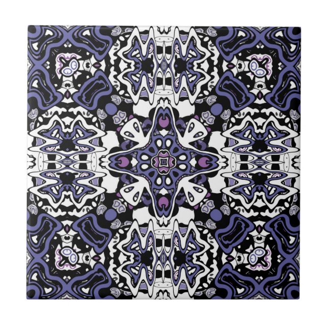 Carreau Kaliedoscope marocain géométrique de style ornemen (Devant)