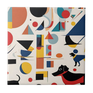 Carreau Kandinsky art & Amoureux des chiens /