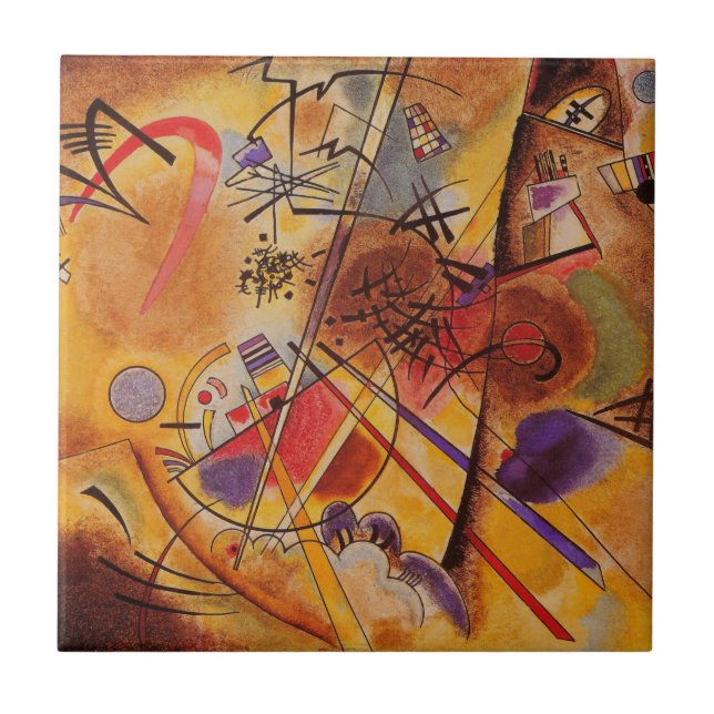 Carreau Kandinsky Brown jaune bleu rouge (Devant)
