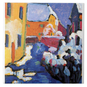 Carreau Kandinsky - Cimetière et presbytère à Kochel