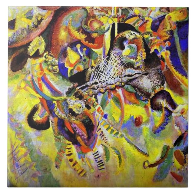 Carreau Kandinsky - Fugue, abstract painting, (Devant)