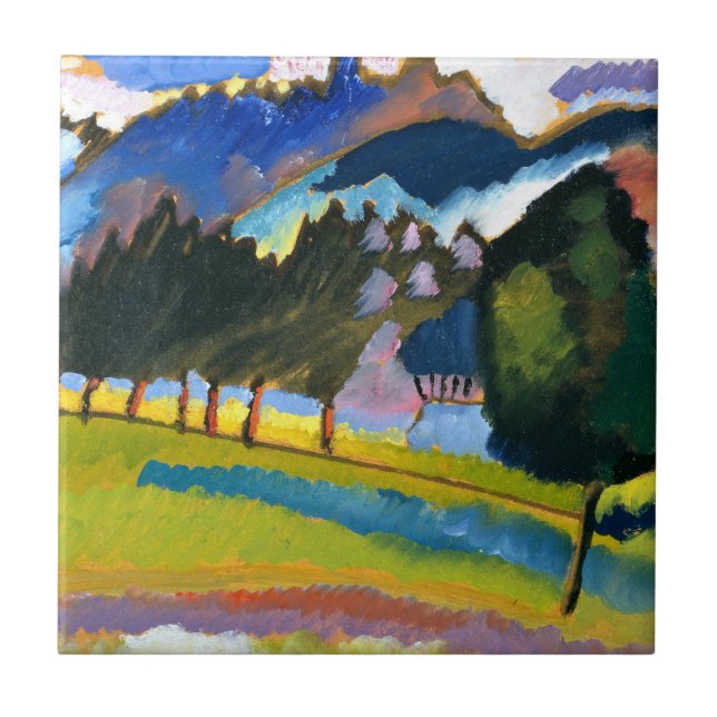 Carreau Kandinsky - Paysage avec collines ondulantes (Devant)