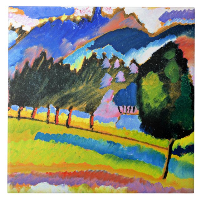 Carreau Kandinsky - Paysage avec collines ondulantes (Devant)
