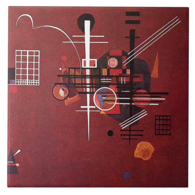 Carreau Kandinsky - Rouge mouillé (Devant)