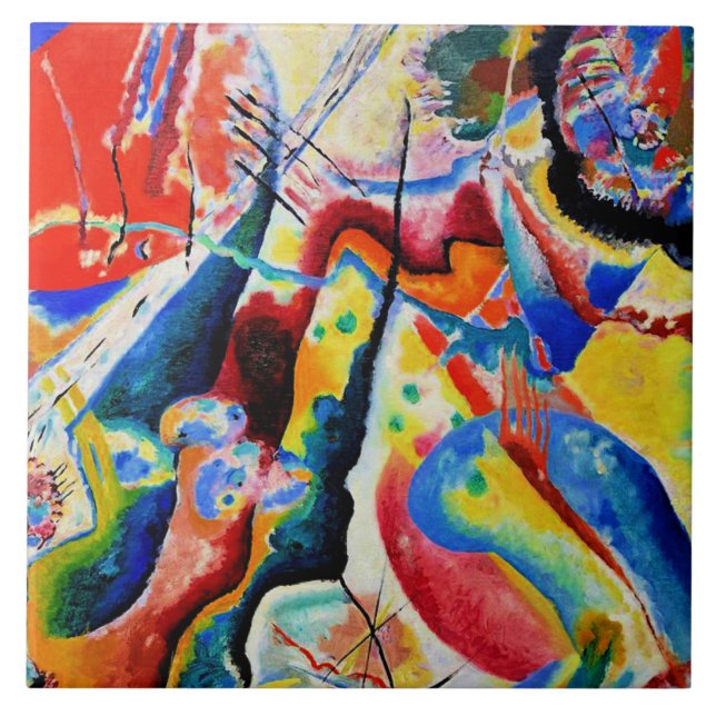 Carreau Kandinsky - Tableau a la Tache Rouge (Devant)