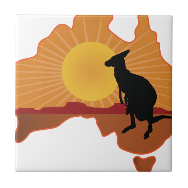 Carreau Kangourou de l'Australie (Devant)