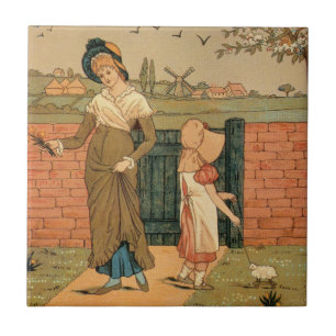 Carreau Kate Greenaway, mère victorienne de dessin et