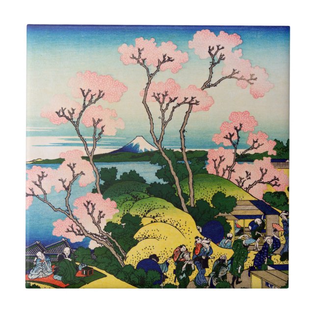Carreau Katsushika Hokusai - Gotenyama, Tokaido, Shinagawa (Devant)