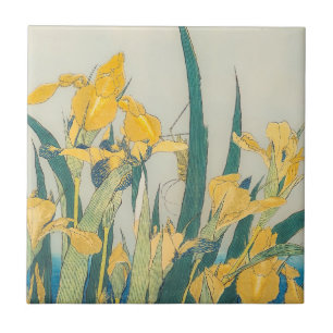 Carreau Katsushika Hokusai - Grasshopper et Iris