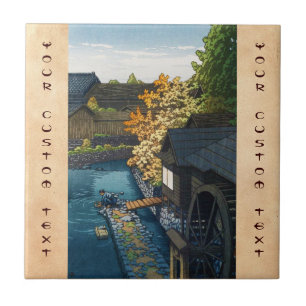 Carreau Kawanishi Village, préfecture de Tochigi Hasui Kaw