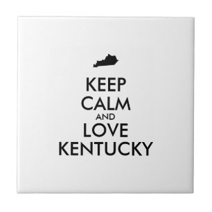 Carreau KEEP CALM et LOVE KENTUCKY personnalisables