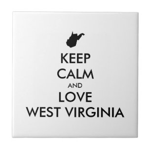 Carreau KEEP CALM et LOVE WEST VIRGINIA