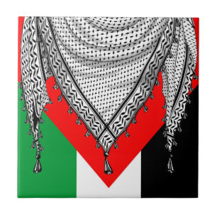 Carreau Keffiyeh Écharpe palestinienne tissu traditionnel