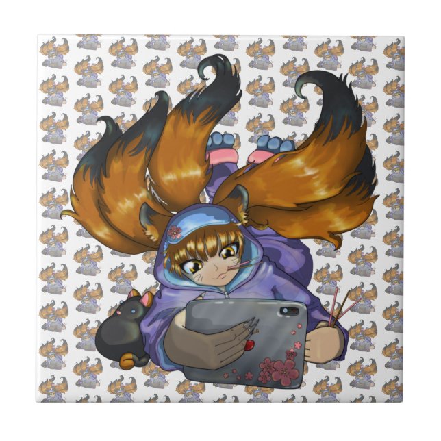 Carreau Kitsune Life (Devant)