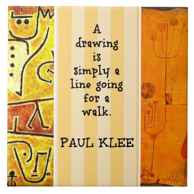 Carreau Klee - Citation et peintures (Devant)