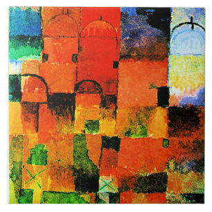 Carreau Klee - Domes rouges et blancs