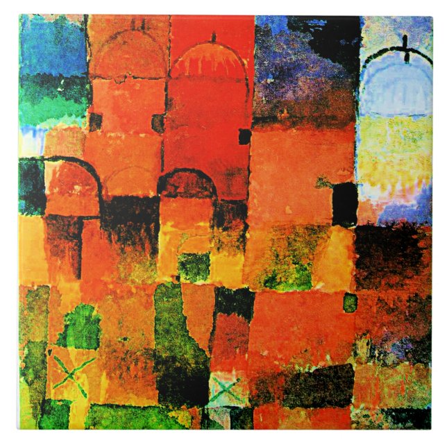 Carreau Klee - Domes rouges et blancs (Devant)