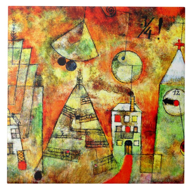 Carreau Klee - Heure fatidique au quart à douze (Devant)
