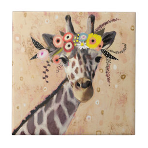 Carreau Klimt Giraffe   Couronne De Fleurs