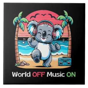 Carreau Koala vibre sur la plage