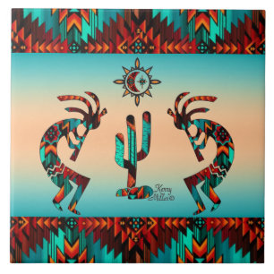 Carreau Kokopelli Et Cactus