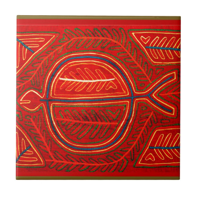 Carreau Kuna Mola Stingray (Devant)