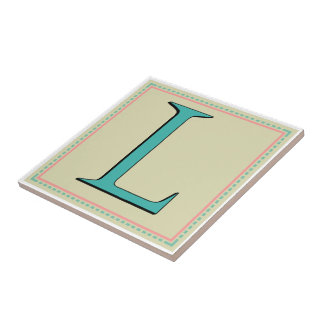CARREAU L LETTRE DE MONOGRAMME