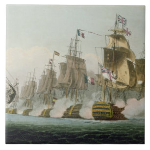 Carreau La bataille de Trafalgar, le 21 octobre 1805,