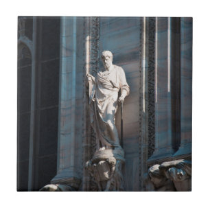 Carreau La cathédrale de Milan statue d'architecture monum