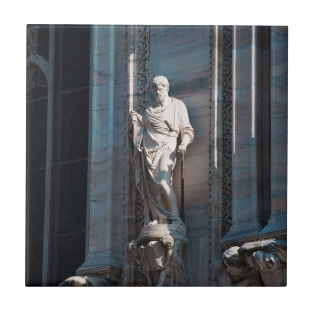 Carreau La cathédrale de Milan statue d'architecture monum (Devant)