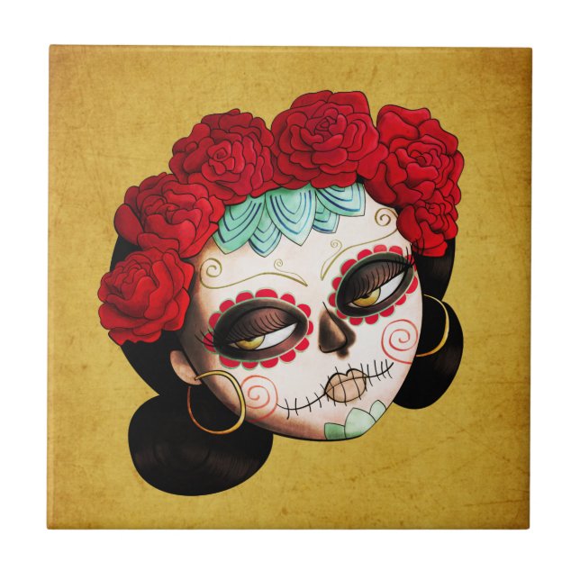 Carreau La Catrina - Dia de Los Muertos Girl (Devant)
