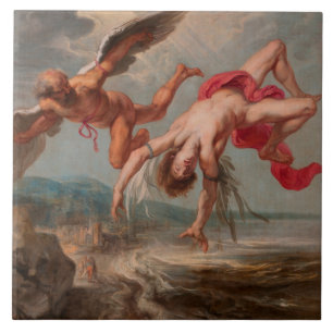 Carreau La chute d'Icarus (par Jacob Peter Gowy)