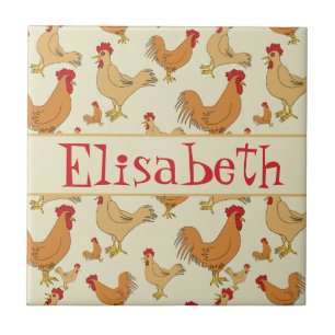 Carreau La conception Brown de poulet personnalisent