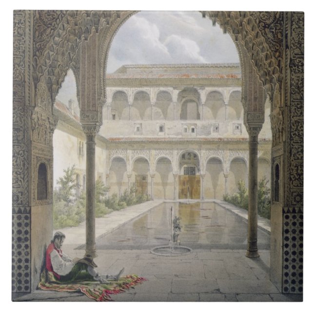 Carreau La cour d'Alberca à Alhambra, Grenade, (Devant)