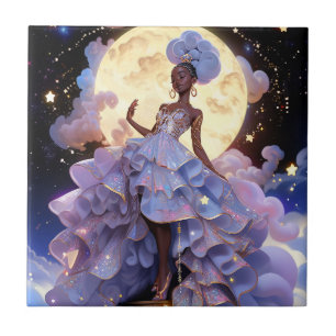 Carreau La Dame Cosmique Art Imaginaire Africain Américain