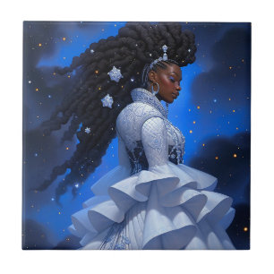 Carreau La Dame Cosmique Art Imaginaire Africain Américain