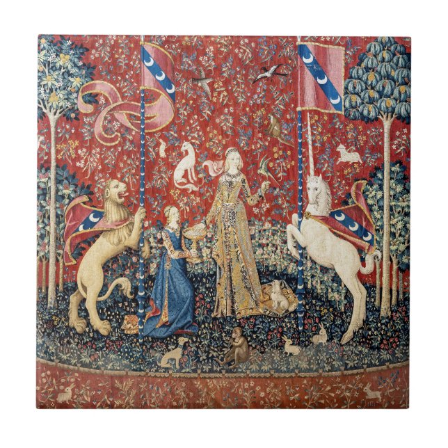 Carreau La Dame et la licorne, Goûtez (Devant)