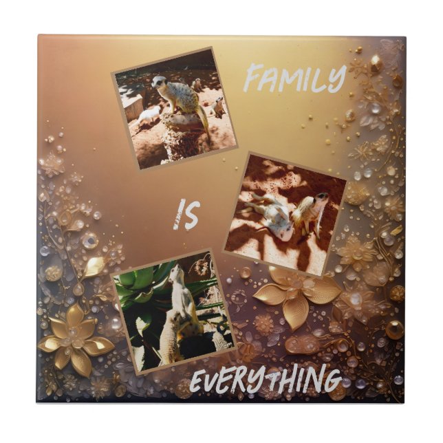 Carreau La Famille Meerkats Est Tout, (Devant)