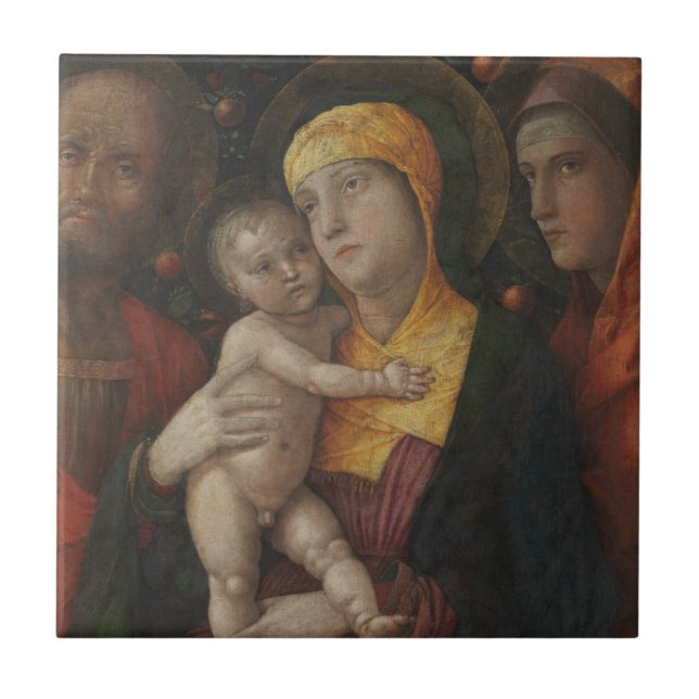 Carreau La famille sainte avec le saint Mary Magdalene (Devant)