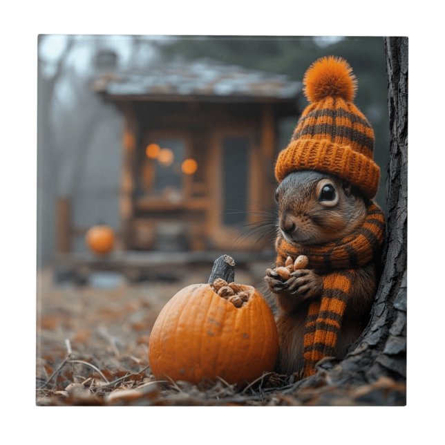 Carreau La fête forestière secrète de l'écureuil Ai image (Devant)