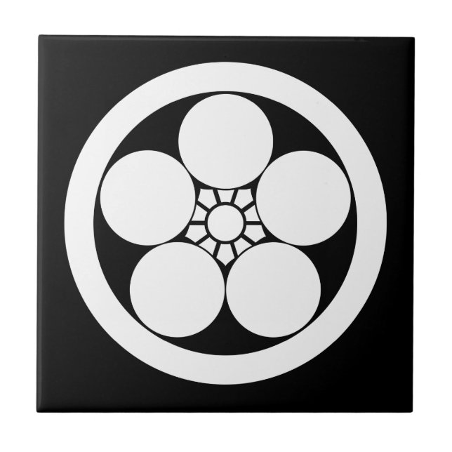 Carreau La floraison de prune à l'Umebachi en cercle (Devant)