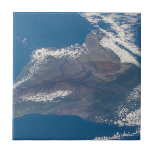 Carreau La Grande Île D'Hawaï Et Ses Montagnes