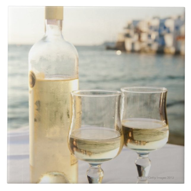 Carreau La Grèce, îles de Cyclades, Mykonos, vin sur la (Devant)