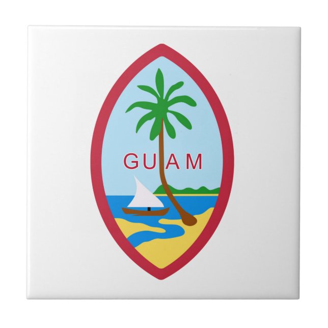 Carreau La GUAM - emblème/drapeau/manteau des bras/symbole (Devant)