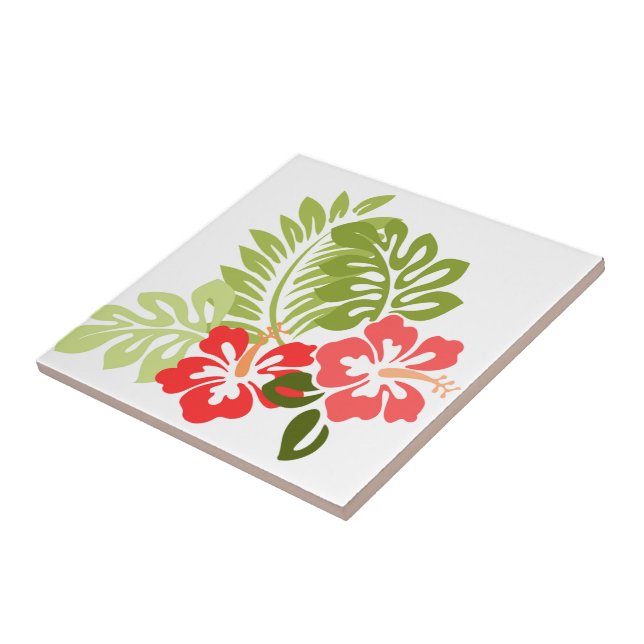 Carreau La ketmie fleurit w/Greens ; Style1 : Revêtement (Côté)