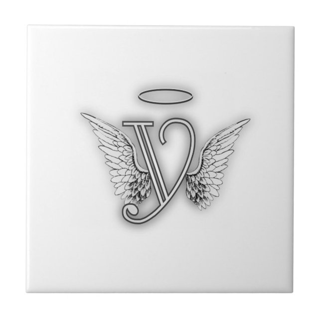 Carreau La lettre initiale de l'alphabet Y d'ange s'envole (Devant)